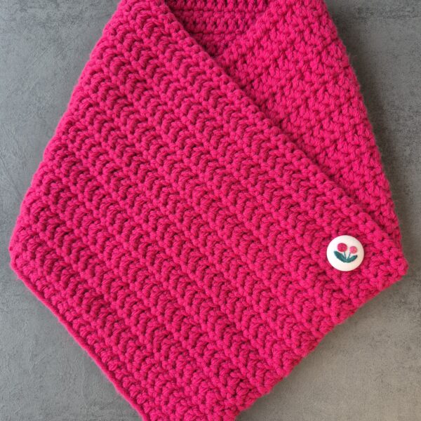 Snood rose fleur