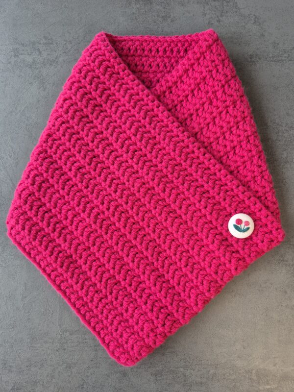 Snood rose fleur