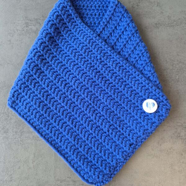 Snood bleu coeur