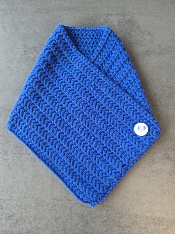 Snood bleu coeur