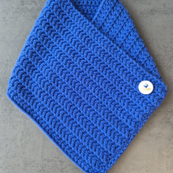 Snood bleu fleur