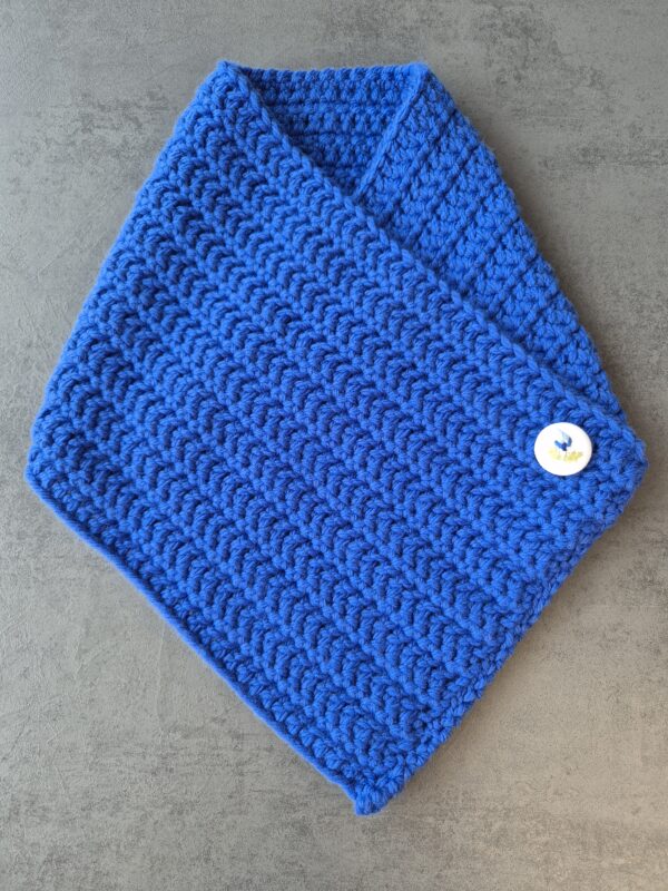 Snood bleu fleur